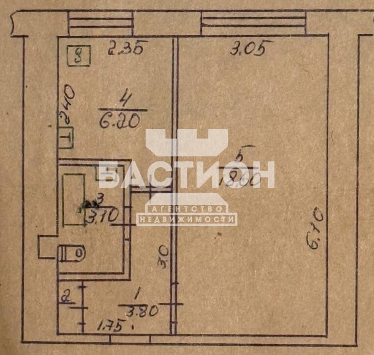 Продаётся однокомнатная квартира, 31,7 м²