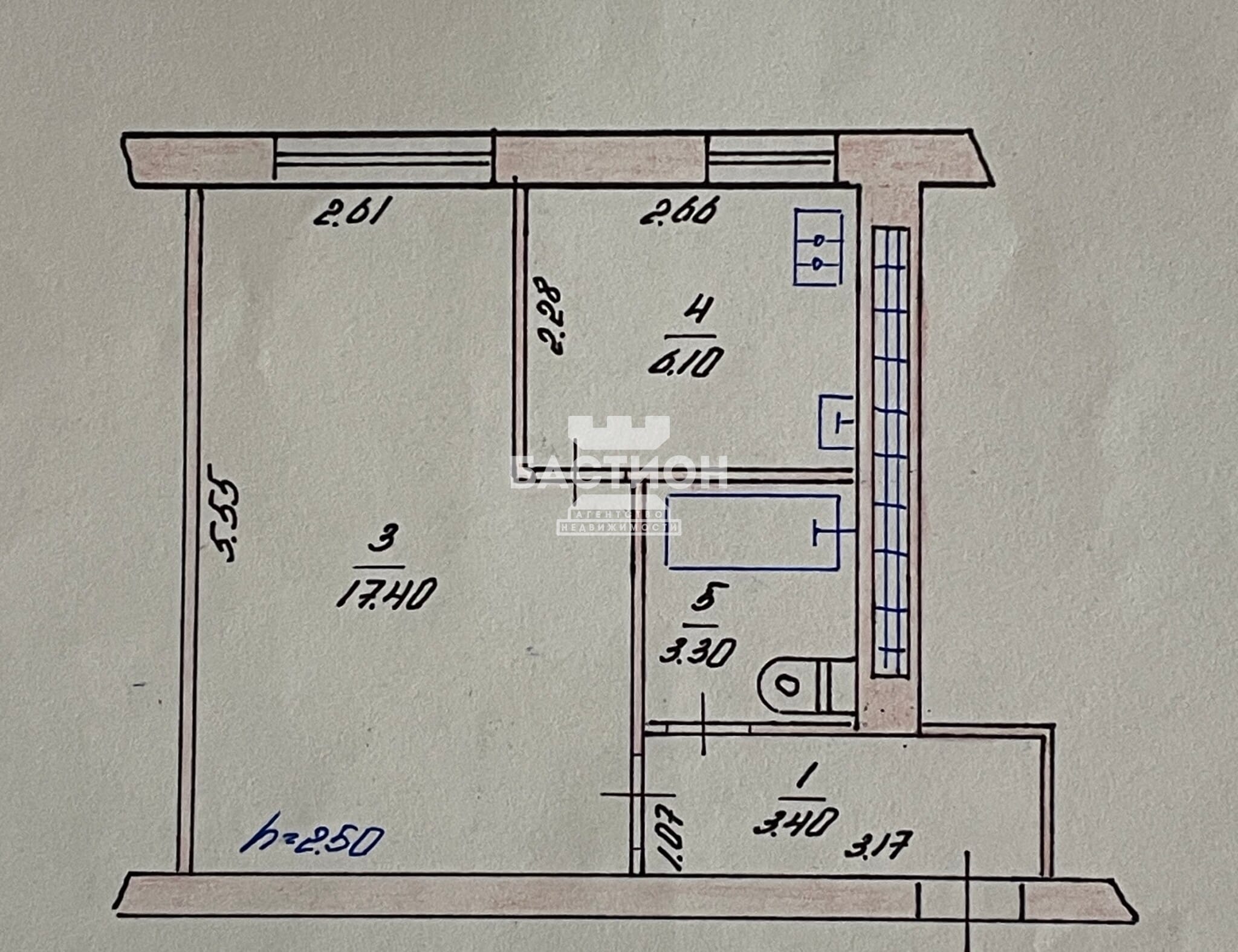 Продаётся однокомнатная квартира, 30,2 м²