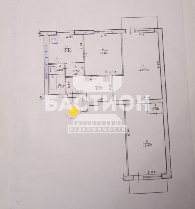 Продаётся трёхкомнатная квартира, 69 м²