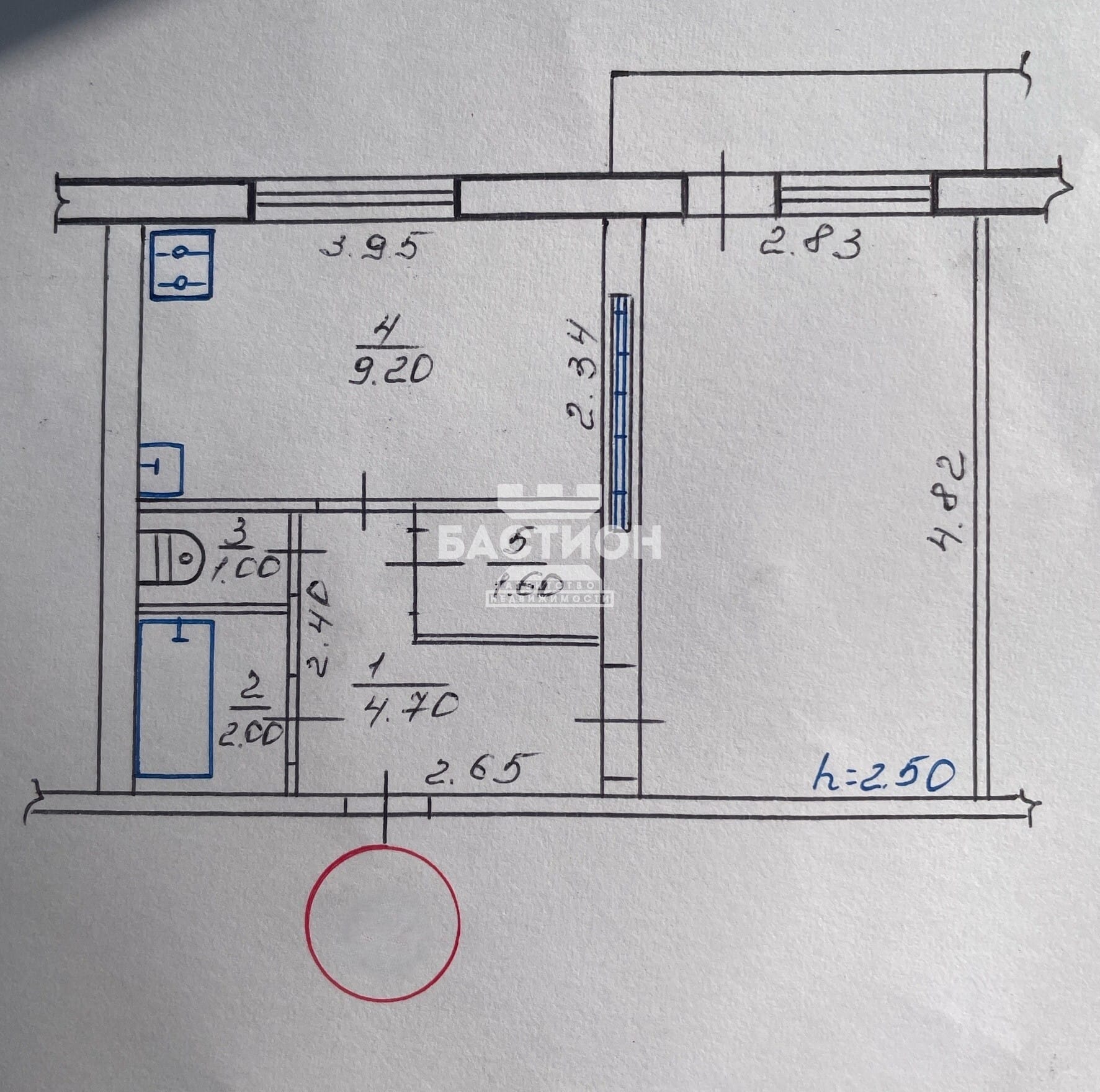 Продаётся однокомнатная квартира, 35 м²