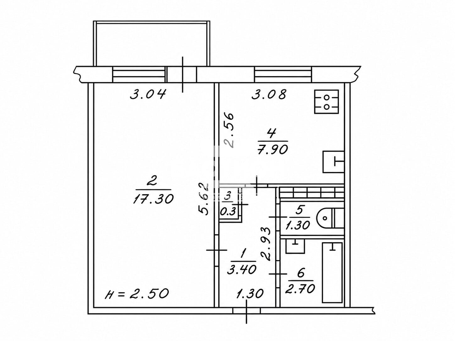Продаётся однокомнатная квартира, 34,8 м²