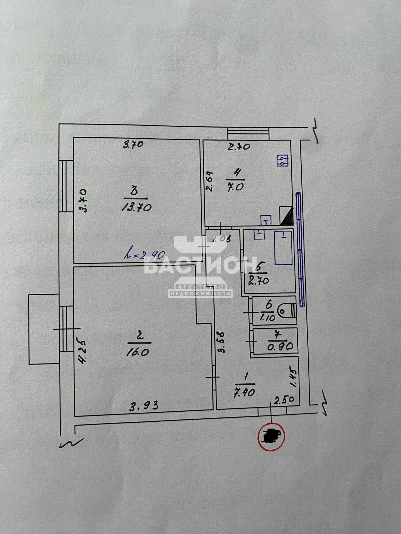 Продаётся двухкомнатная квартира, 49,9 м²