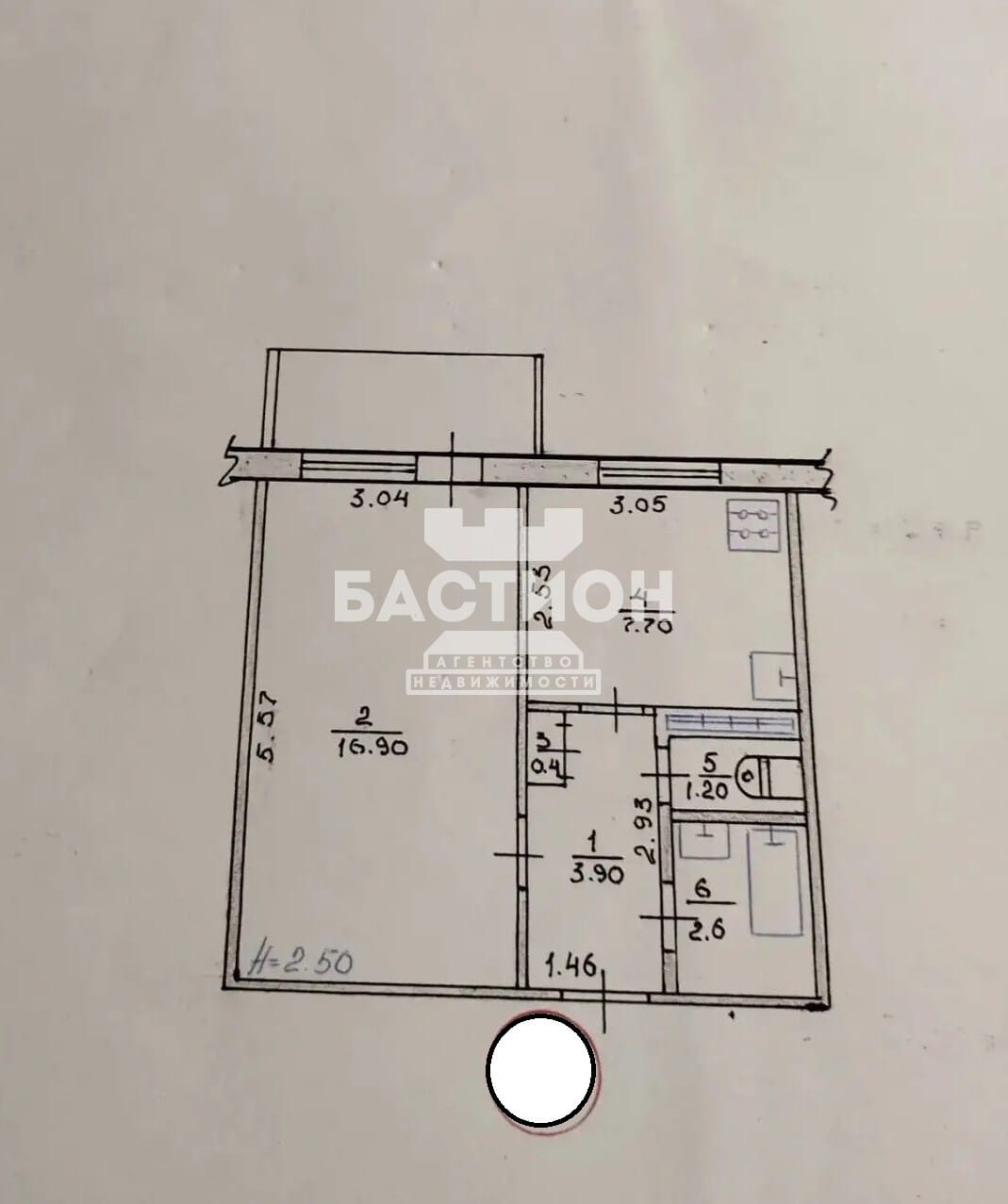 Продаётся однокомнатная квартира, 32,5 м²