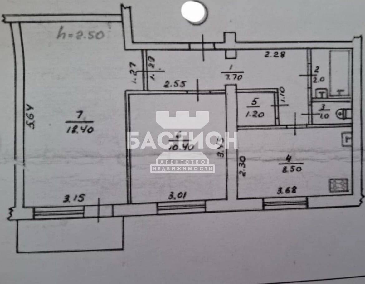 Продаётся двухкомнатная квартира, 51 м²