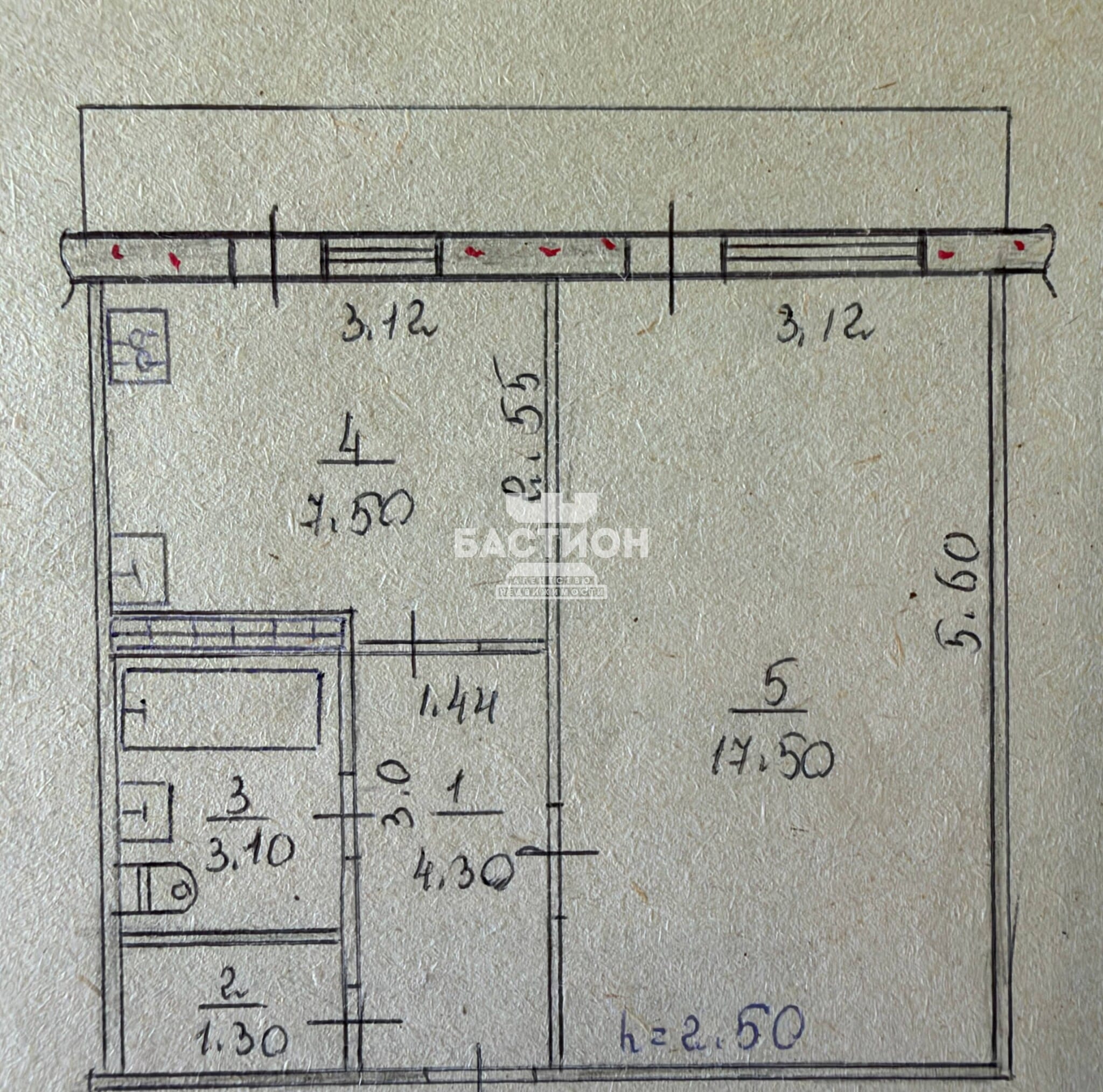Продаётся однокомнатная квартира, 34 м²