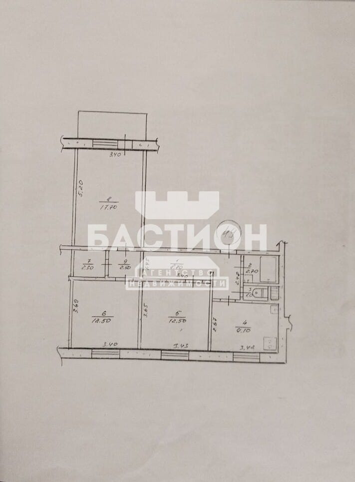 Продаётся трёхкомнатная квартира, 69 м²
